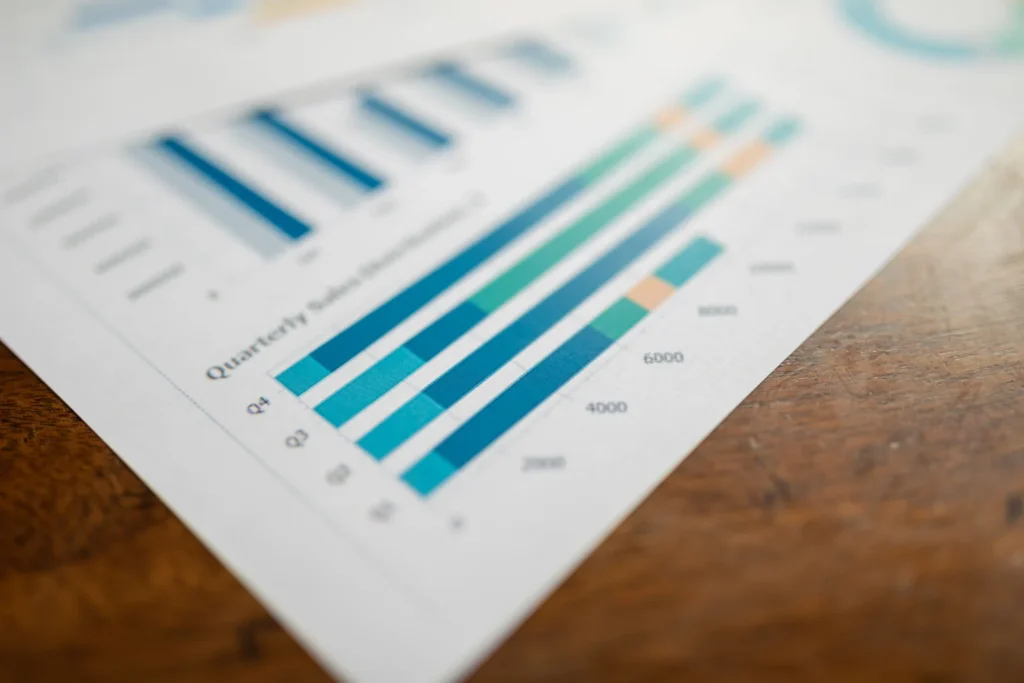 Sales performance charts showing enterprise AI performance metrics.